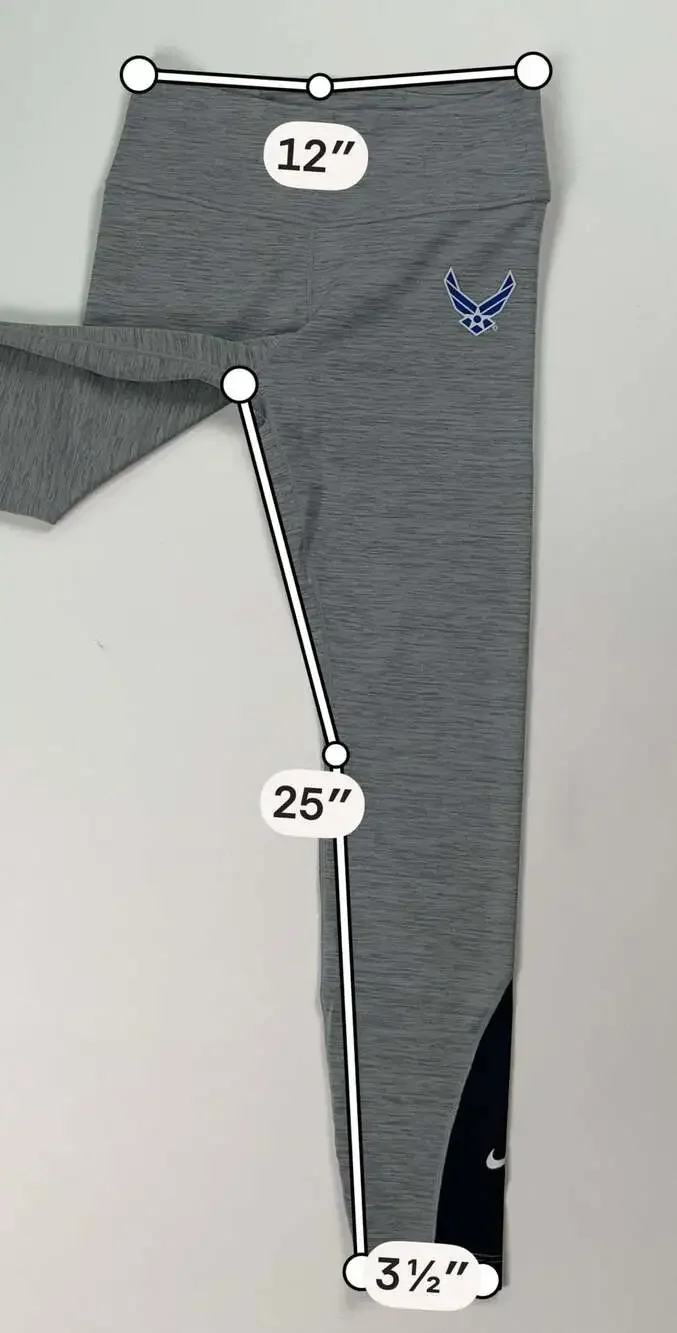 Nike Dri-FIT US Air Force Women's Training Leggings Gray and Black